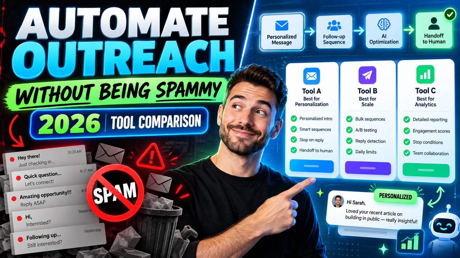 How to automate outreach without being spammy (2026 tool comparison)