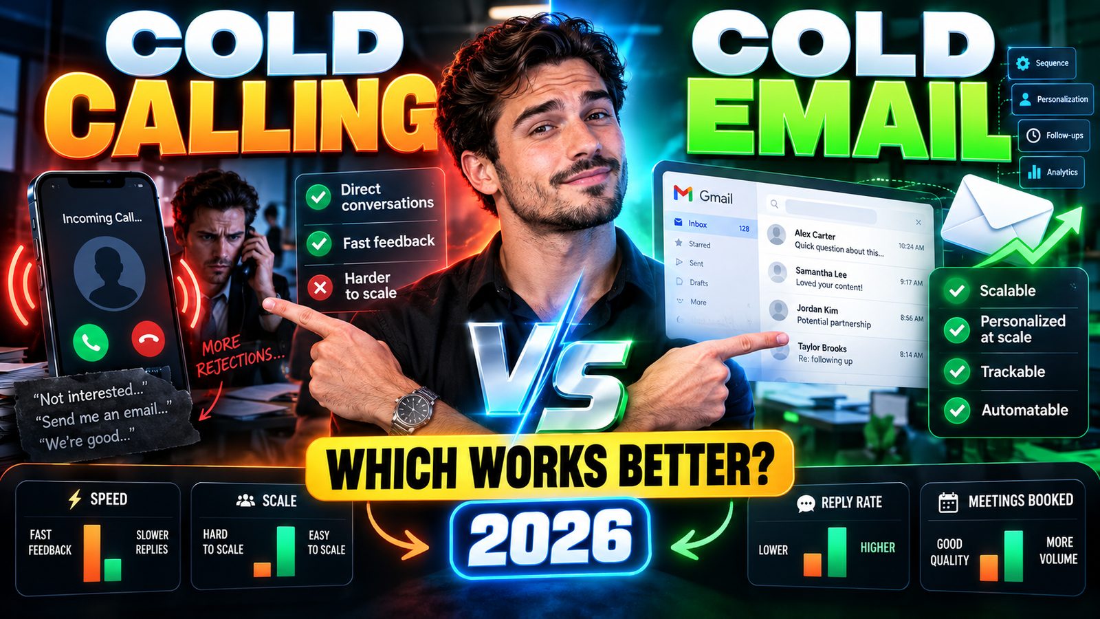 Cold calling vs cold email: which works better in 2026